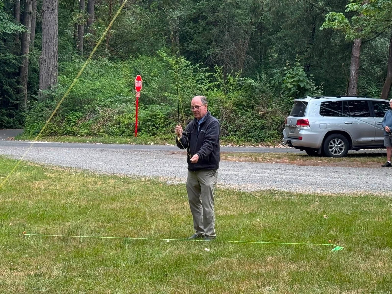 A member practicing a cast